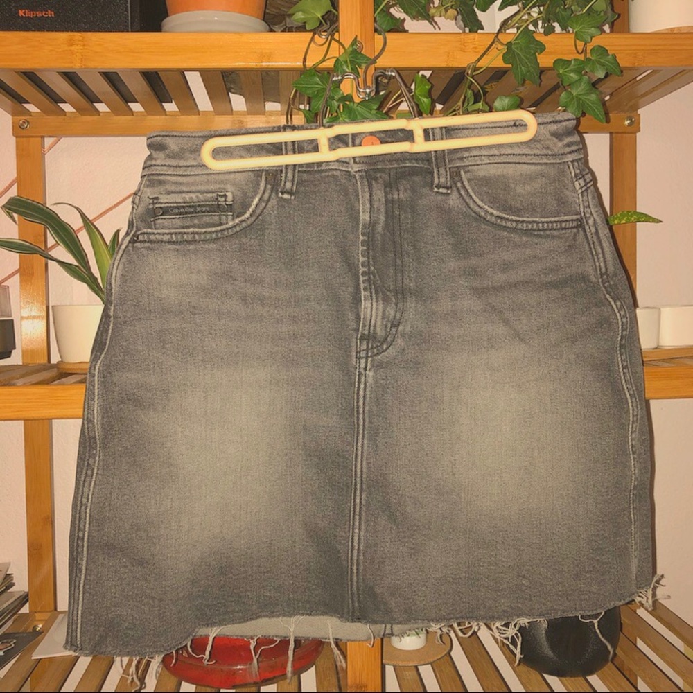Black Jean Skirt: Calvin Klein